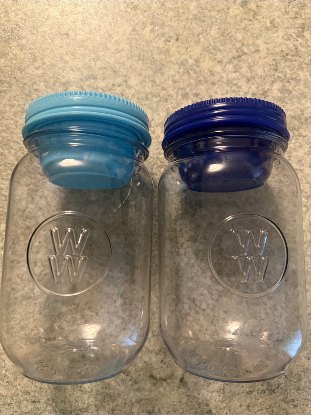 Set of 2 weight watchers salad jars